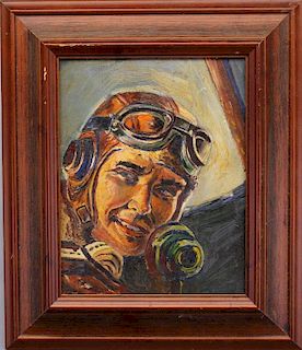 20th C. Portrait of an Aviator