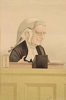 Drawing of a Seated Judge, Signed "Spy"