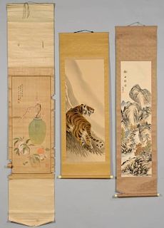 3 Chinese Scrolls inc. Tiger