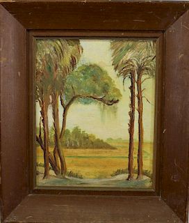 American School, 20th C. Landscape with Trees