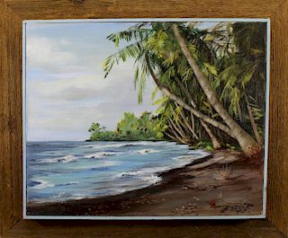 20th C. Hawaiian Landscape, Signed Keller