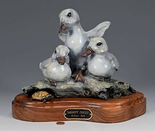 Robert Ball Bronze Sculpture "Mighty Ducks"