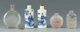 4 Chinese Snuff Bottles + 1 other