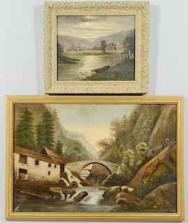Two 19th c. European School Landscapes