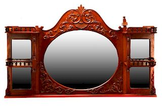 American Cherry Renaissance Revival Style Mirror