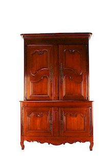 French Provincial Cherry Buffet a Deux Corps