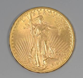 1910-D $20 St. Gauden Gold Coin