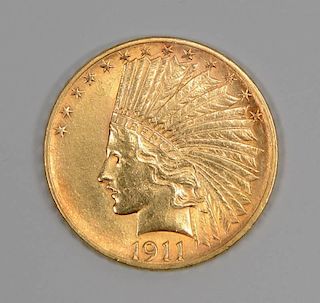 1911 US $10 Indian Head Gold Coin