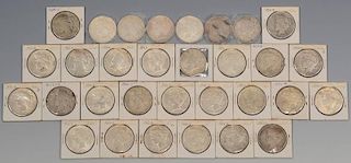 Group of 31 Silver Peace Dollars, 1922-1924