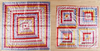 Pair of silk quilts, mid 20th c.