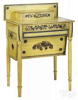 New England painted pine dressing table, ca. 1830.
