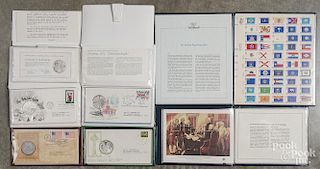 Group of stamps and first day covers