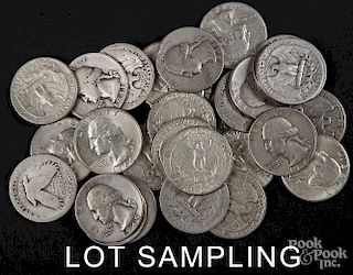 Group of approx. 183 silver quarters, 1915-1964.