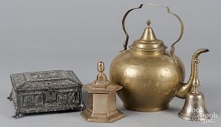 Metalware, to include a copper kettle, etc.