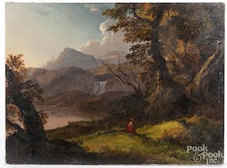 A. Veron, 19th c., oil on canvas landscape