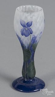Small Daum Nancy vase, 4'' h.
