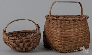 Two woven baskets.