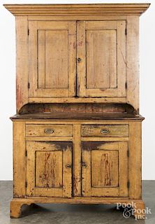 Pennsylvania painted two-part Dutch cupboard