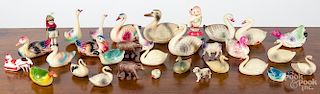 Collection of celluloid animals, largest - 4'' h.