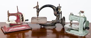 Cast iron sewing machine, probably Wilcox and Gibb