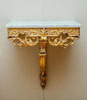 Continental Giltwood Wall-Mounted Console