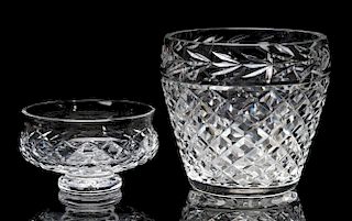 WATERFORD 'COMERAGH' CUT GLASS BOWL AND VASE