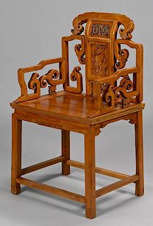 Chinese Hardwood Throne Chair