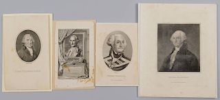 4 George Washington Engraved Portraits