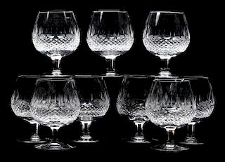 NINE WATERFORD 'COLLEEN' LARGE BRANDY GLASSES