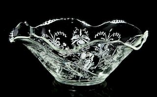 A HEISEY 'ORCHID' PATTERN CENTERPIECE BOWL