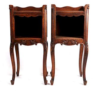 A PAIR CIRCA 1900 COUNTRY FRENCH NIGHT STANDS