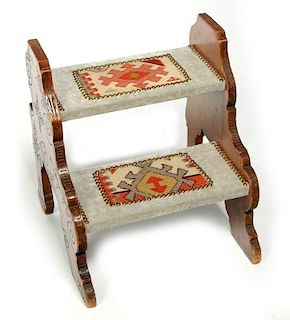 A 19TH. CENTURY CONTINENTAL TWO-TIER STOOL