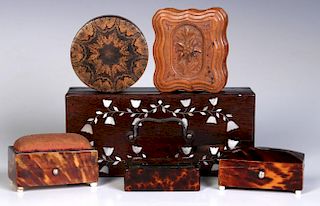 A COLLECTION OF TURNBRIDGE WARE AND OTHER BOXES