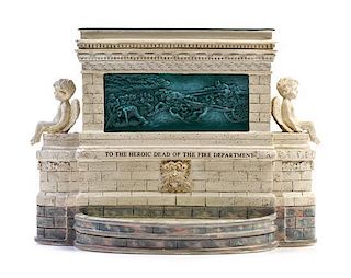 * A Composite Fountain Monument, Height 4 1/2 x width 6 1/4 x depth 3 inches.