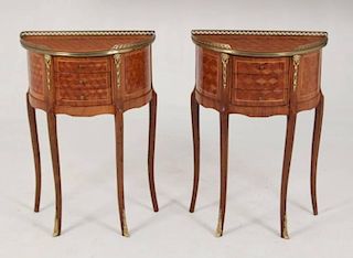 PAIR OF PETITE LOUIS XV STYLE STANDS