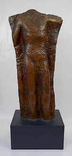Saul Baizerman (1889-1957) Modernist Sculpture Male Torso in Copper