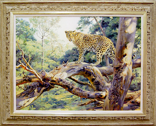 Donald Grant oil Painting Leopard