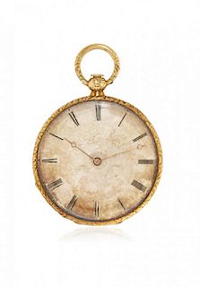 Swiss key-winding pocket watch, signed Blondel & Melly, 1830 circa