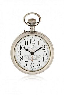 Key-less pocket watch for the Ferrovie dello Stato (State Railways), early 20th  century