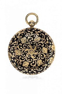 Swiss enameled key-winding pocket watch, signed Vacheron Girod, 1800 circa