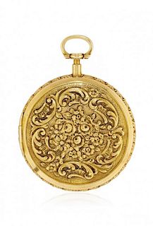 Key-winding pocket watch with quarter repeater, 1850 circa
