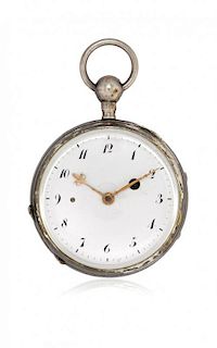Swiss key-winding pocket watch with quarter repeater, 1820 circa