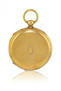 Two gold key-winding pocket watches, signed Dubois with repetition and Chaplin, second half of 19th century