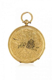 Swiss hunter case key-winding pocket watch, signed Mormod, 1850 circa