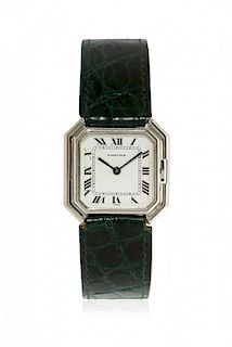 White gold lady’s wristwatch Cartier Ceinture , 80s