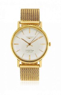 Gold men’s wristwatch Longines Flagship, 60s