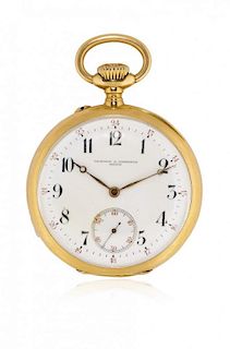 Gold key-less pocket watch Vacheron & Constantin, 1900 circa
