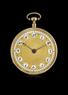 Swiss key-winding pocket watch, musical and quarter repeater, 1820 circa