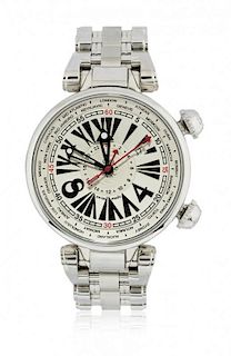 Men’s wristwatch Gio Monaco Geopolis model ref. 0361, World Time, sold in 2007