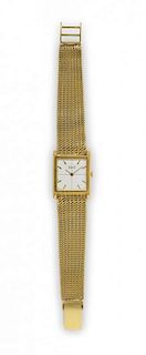 Gold gentleman’s wristwatch Piaget ref. 908, 60s